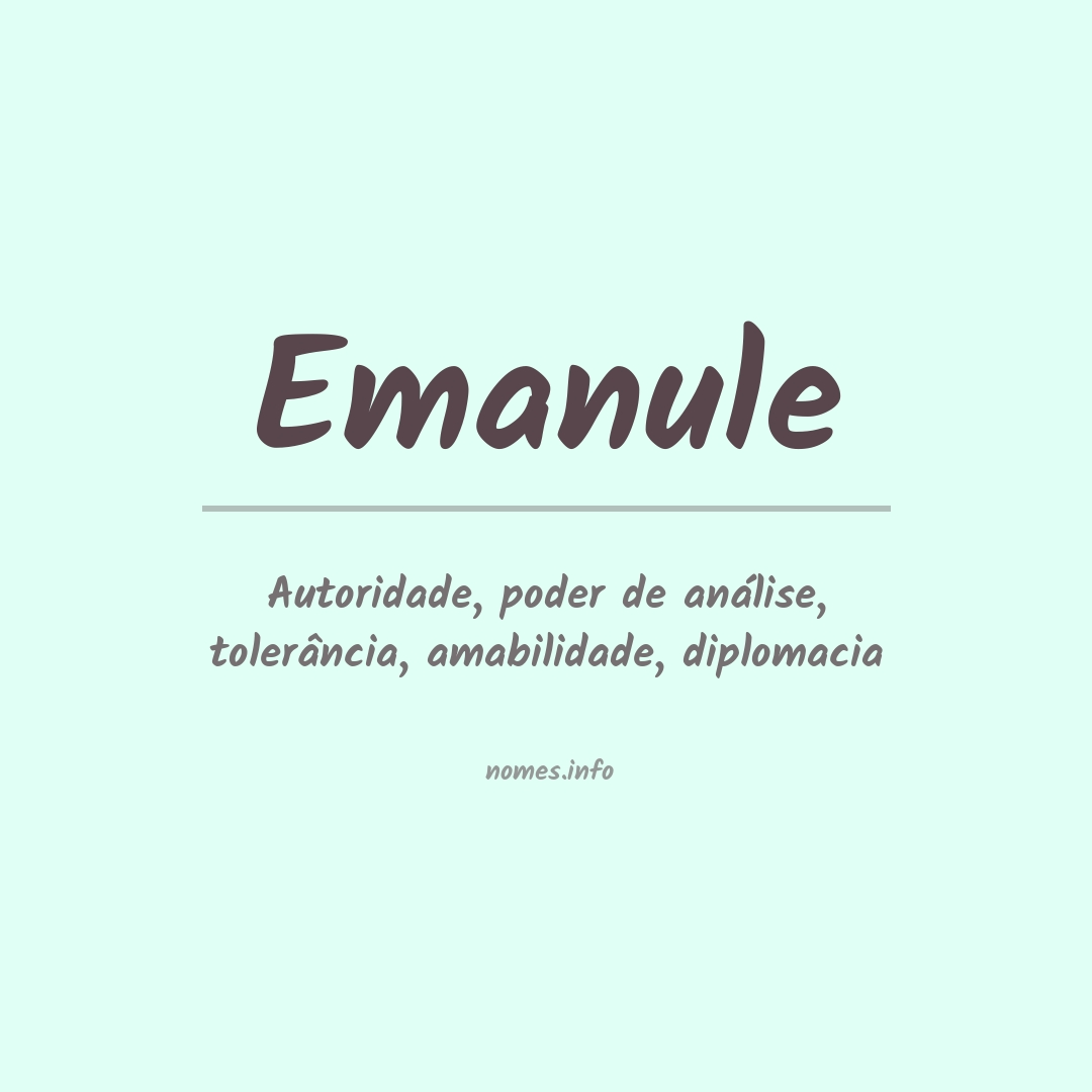 Significado do nome Emanule