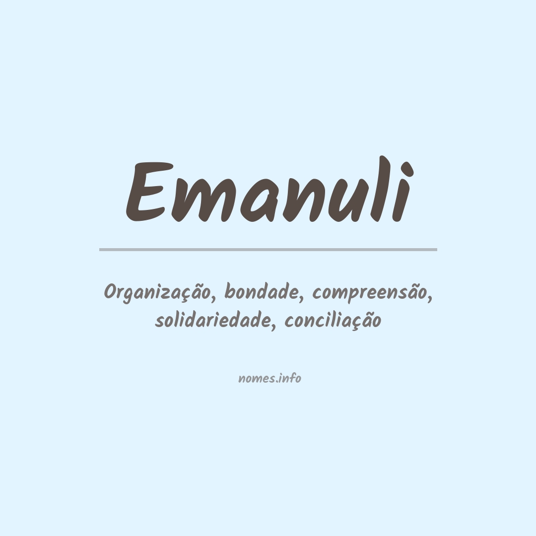 Significado do nome Emanuli