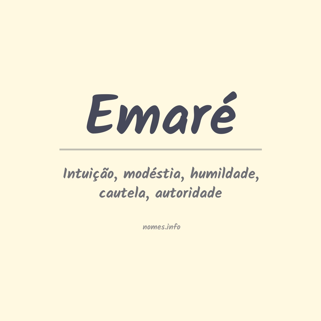 Significado do nome Emaré