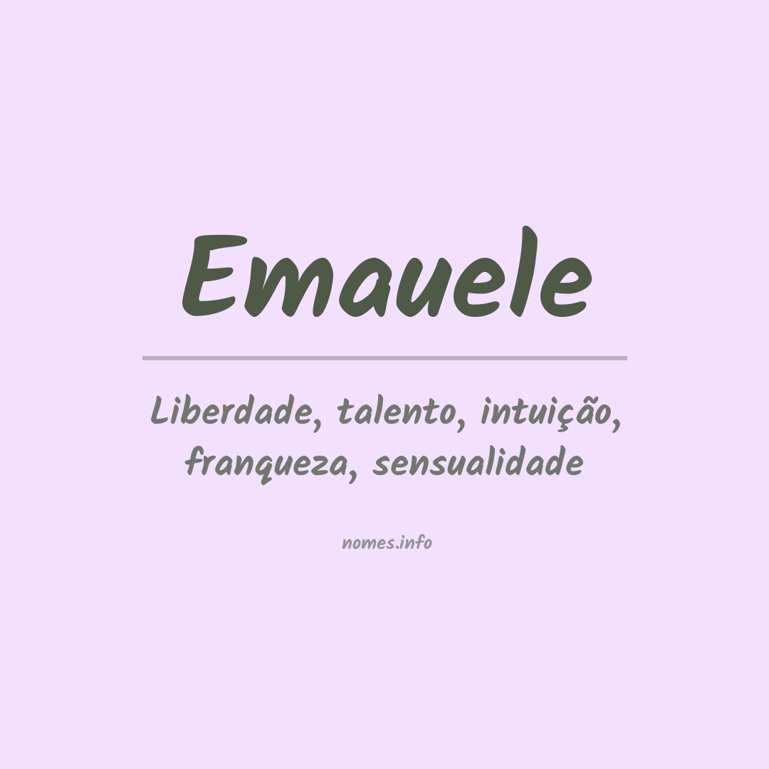 Significado do nome Emauele
