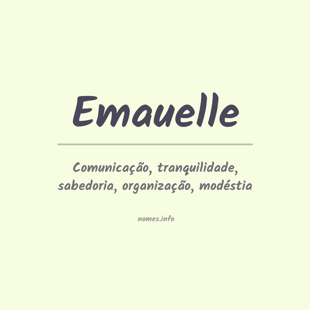 Significado do nome Emauelle