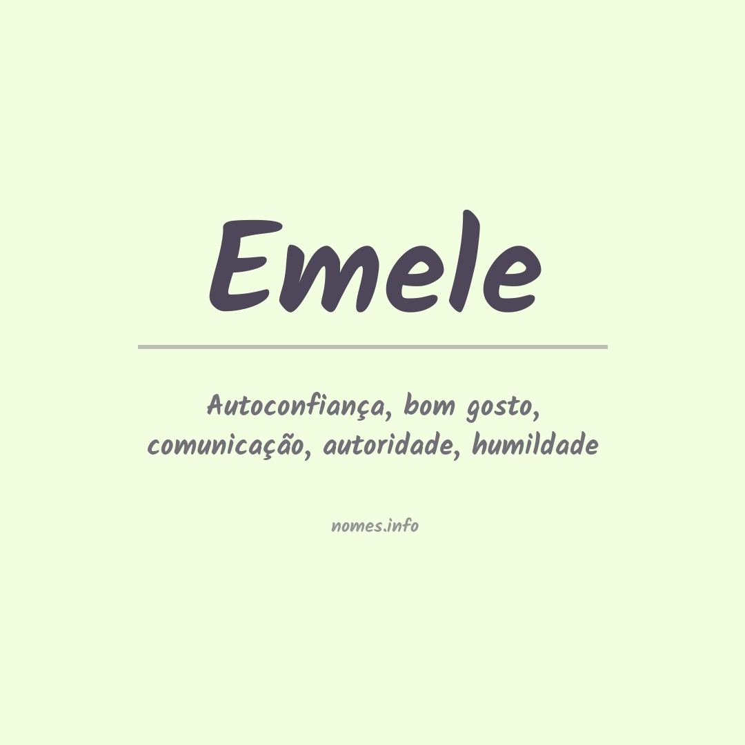 Significado do nome Emele