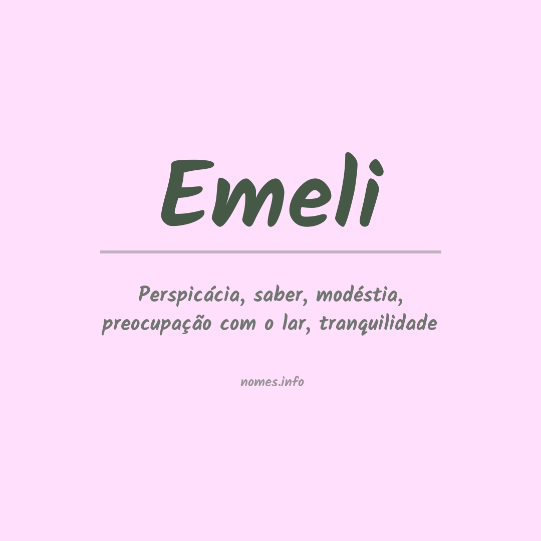 Significado do nome Emeli