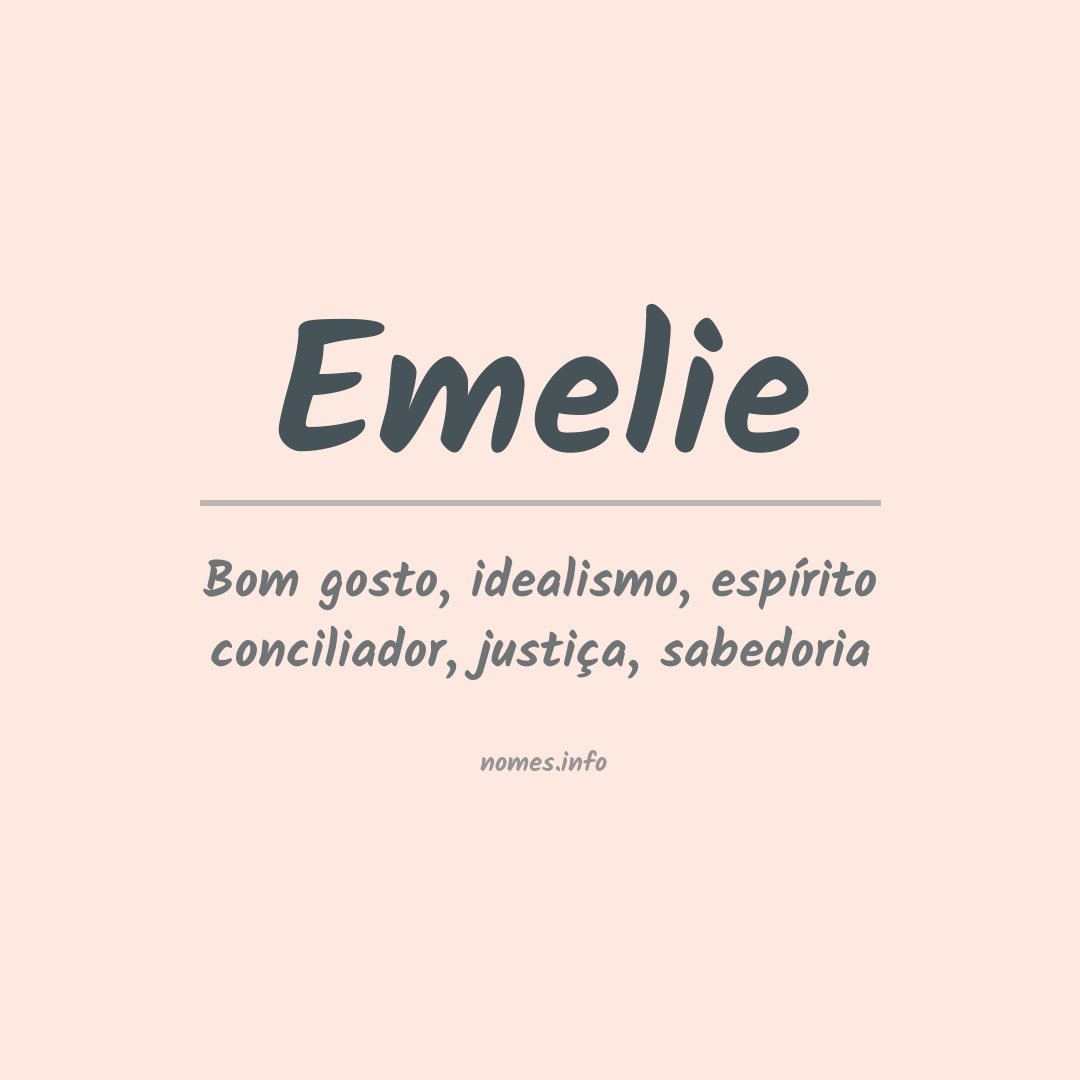 Significado do nome Emelie