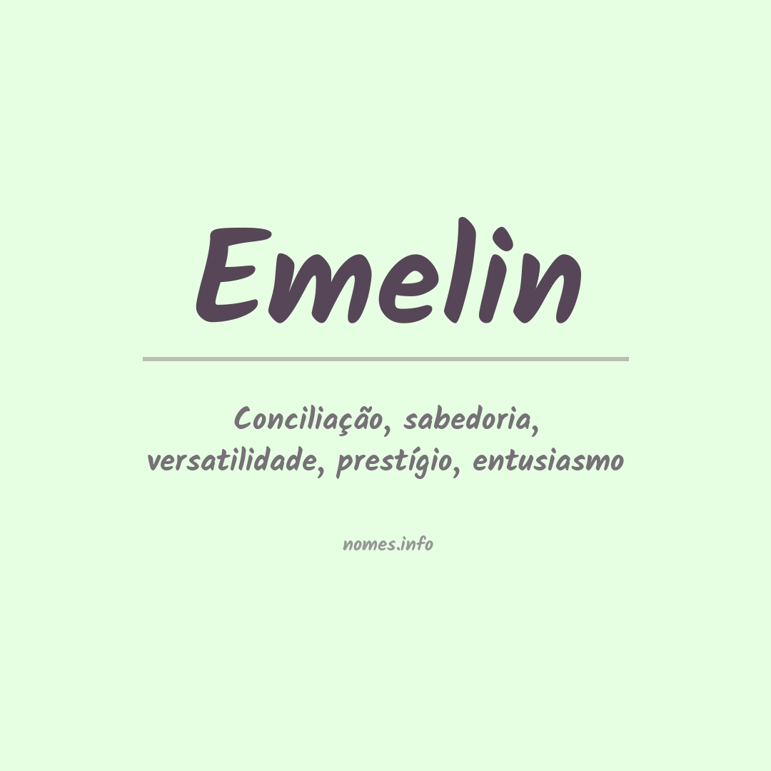 Significado do nome Emelin