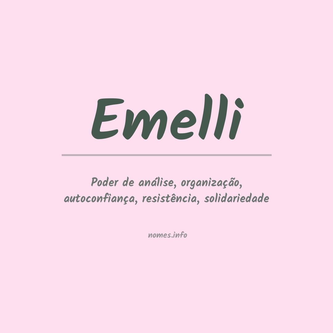 Significado do nome Emelli