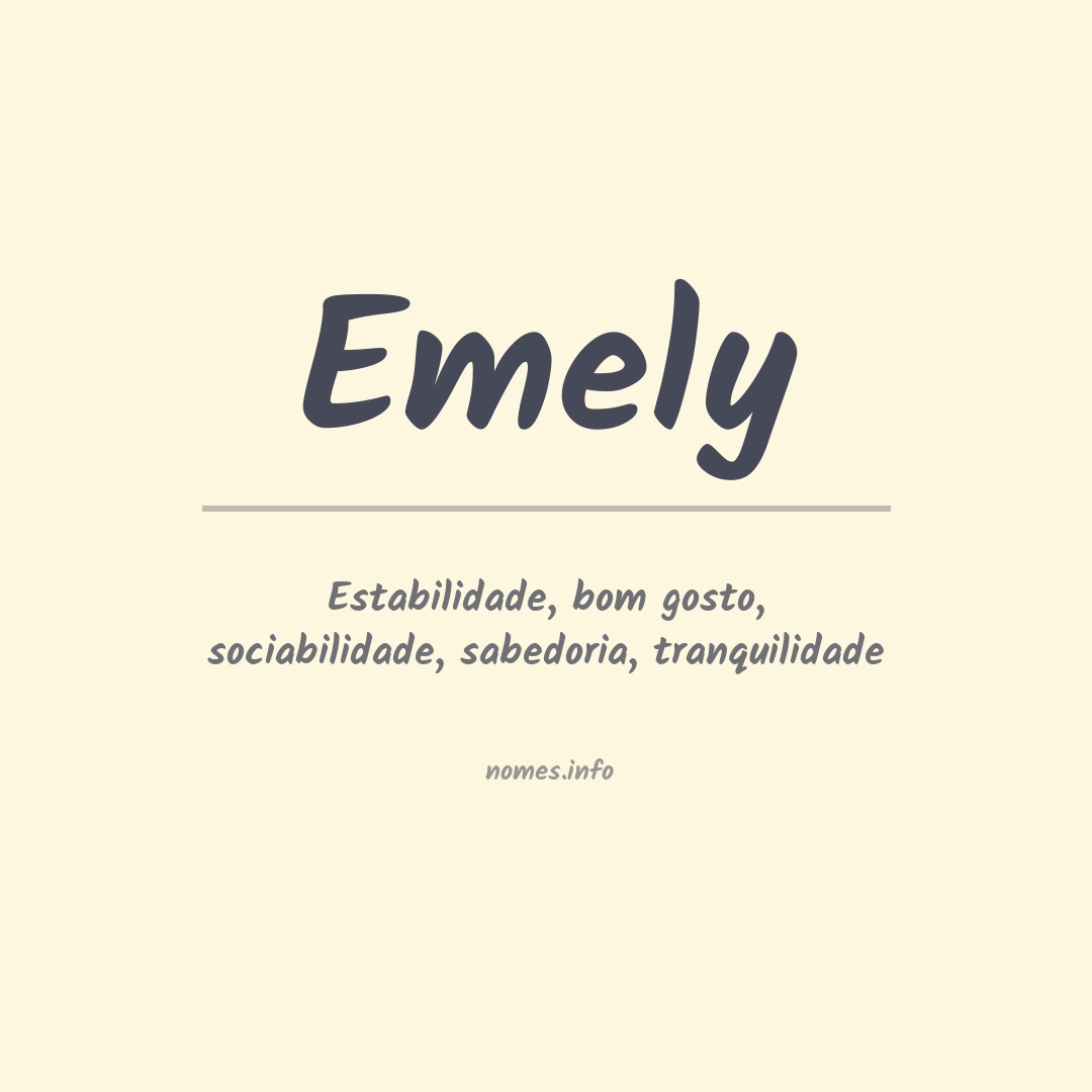 Significado do nome Emely