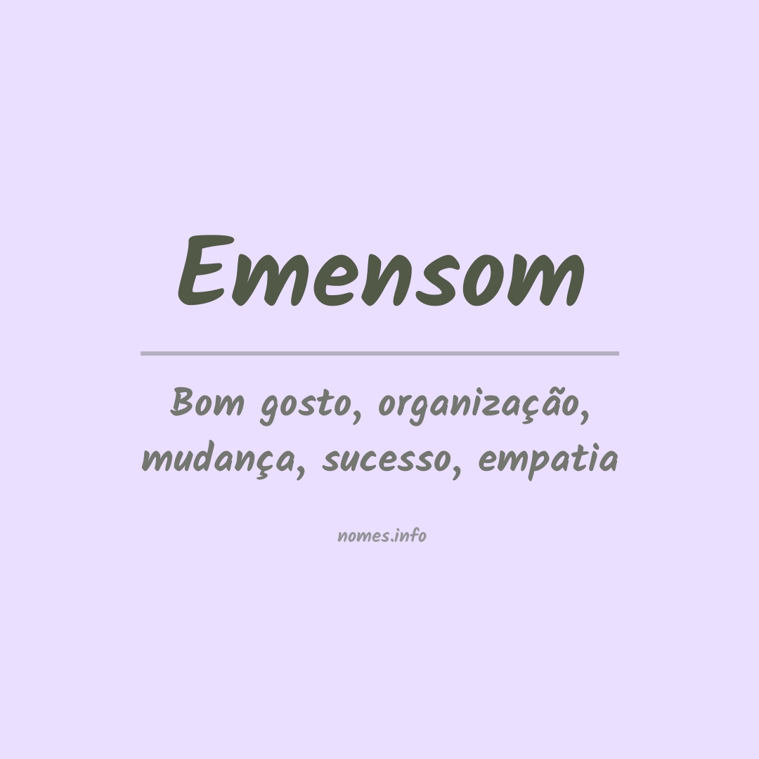 Significado do nome Emensom