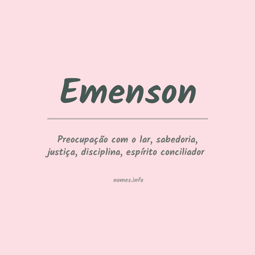 Significado do nome Emenson