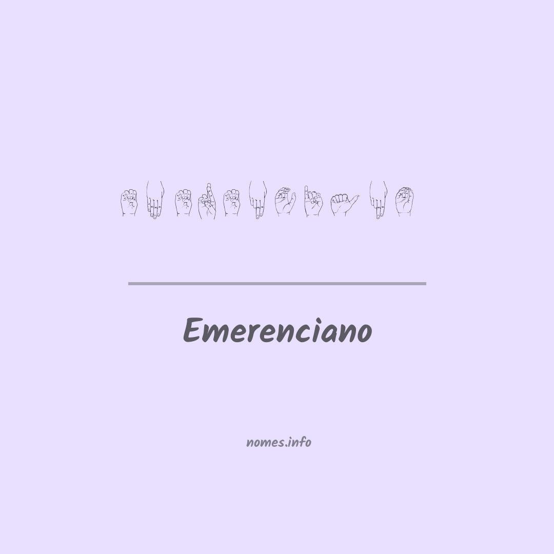 Emerenciano em Libras