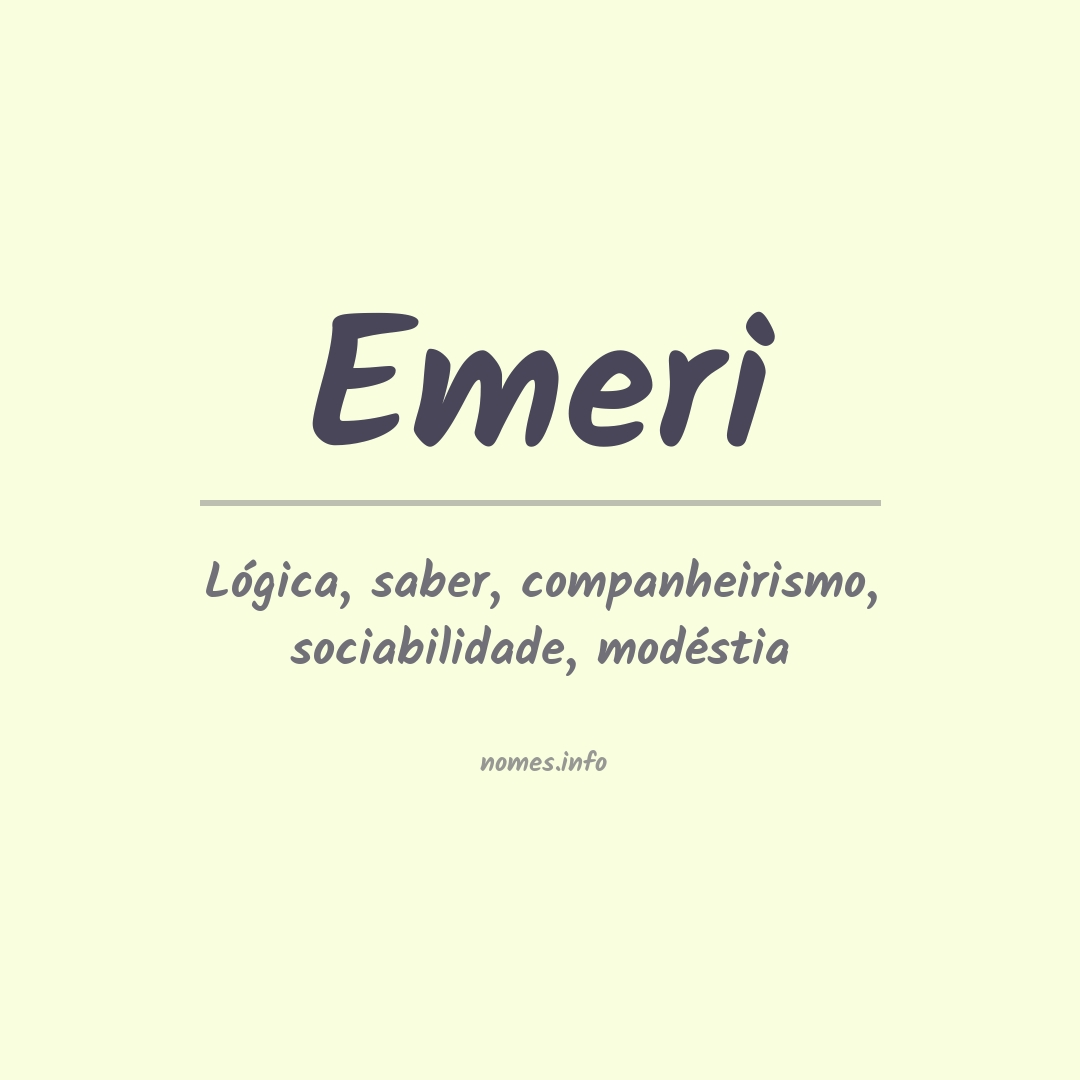 Significado do nome Emeri