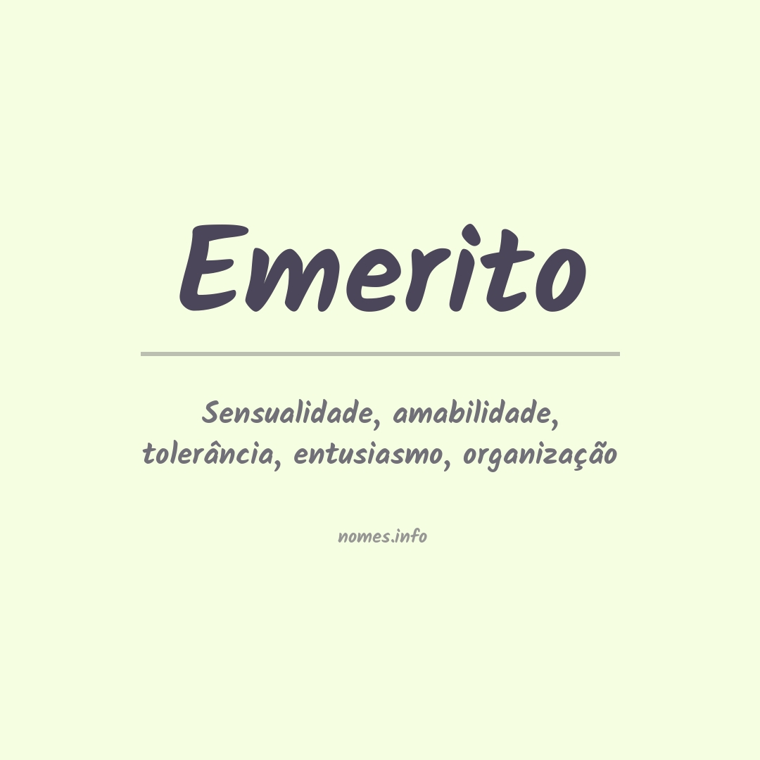 Significado do nome Emerito