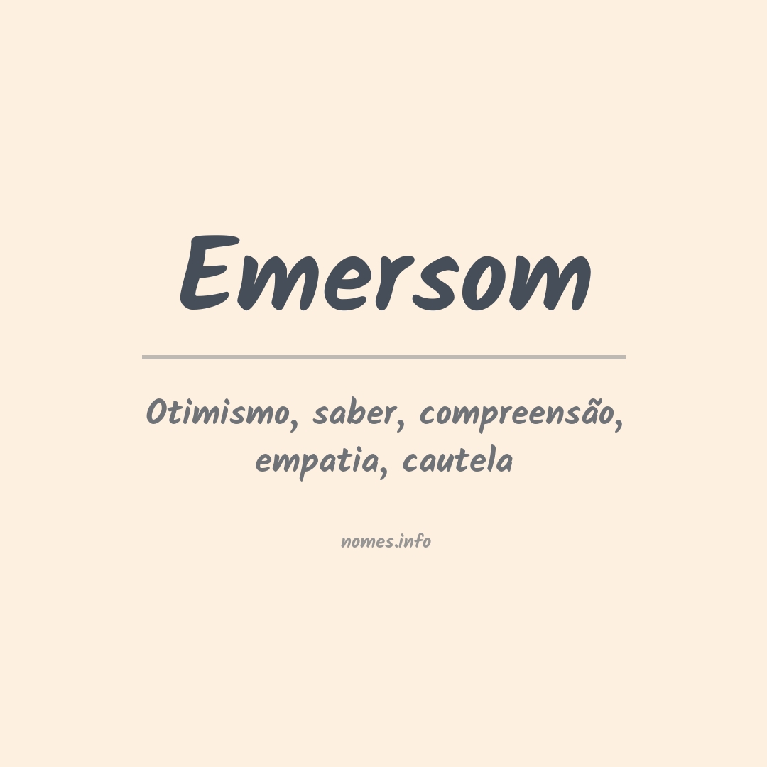 Significado do nome Emersom