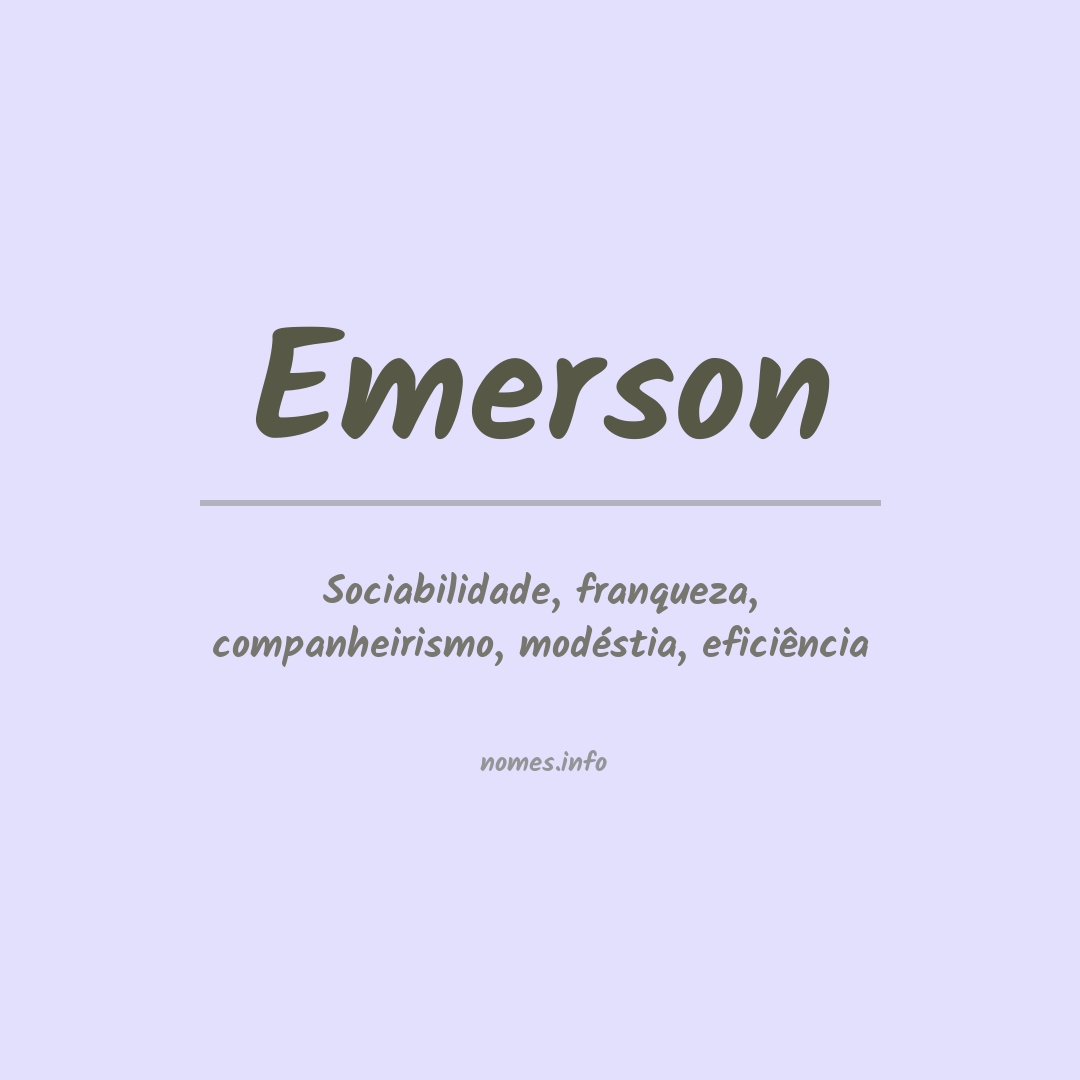 Significado do nome Emerson