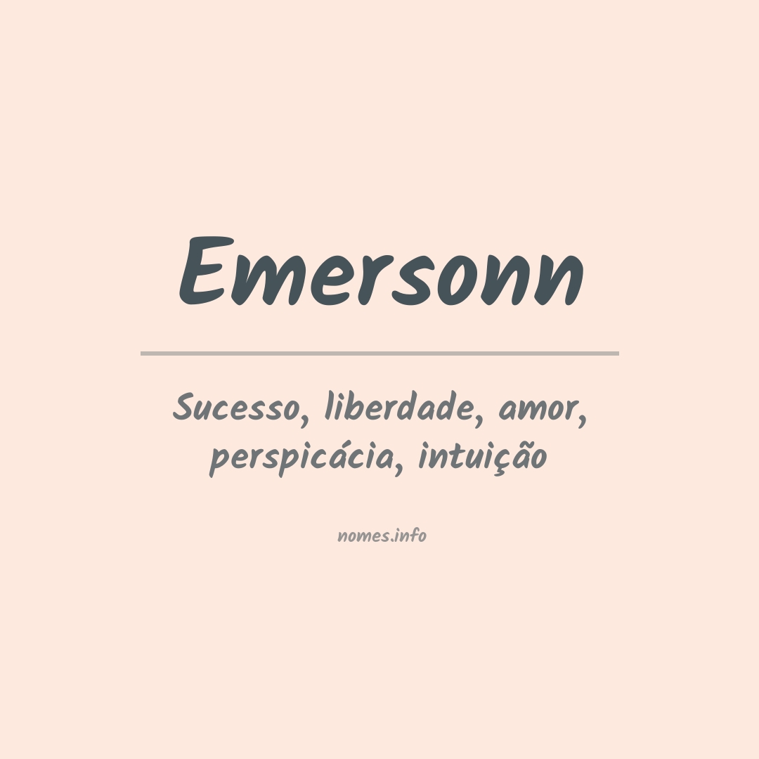 Significado do nome Emersonn