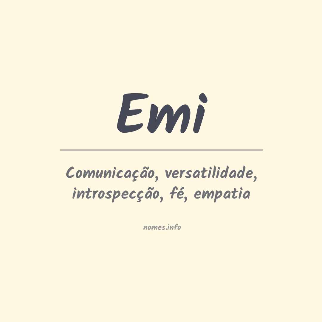 Significado do nome Emi