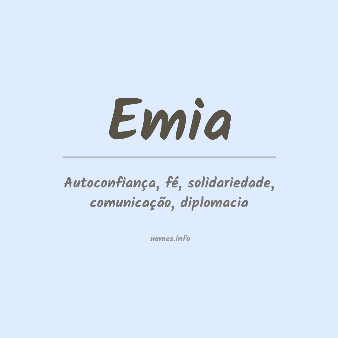 Significado do nome Emia
