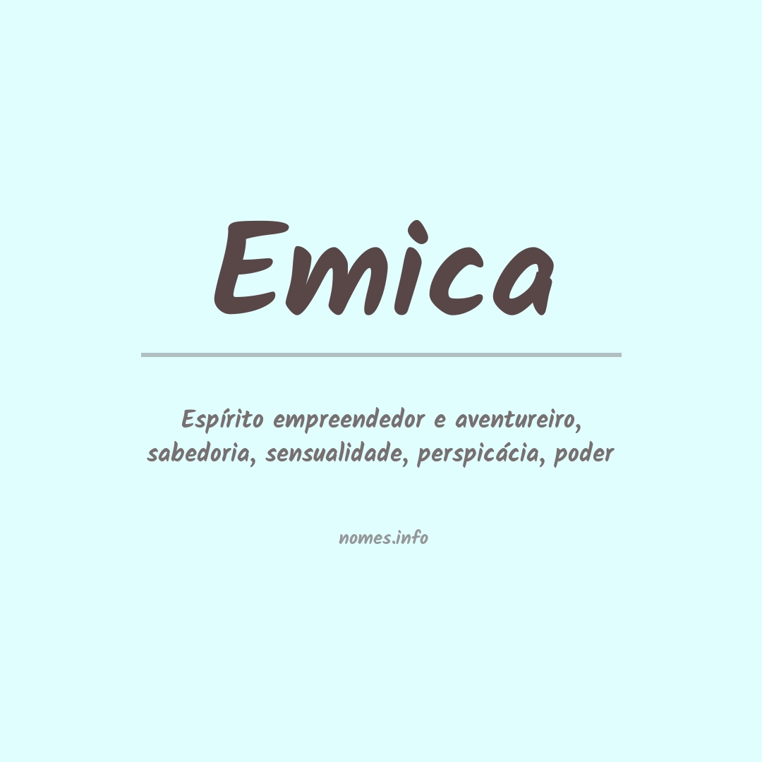 Significado do nome Emica