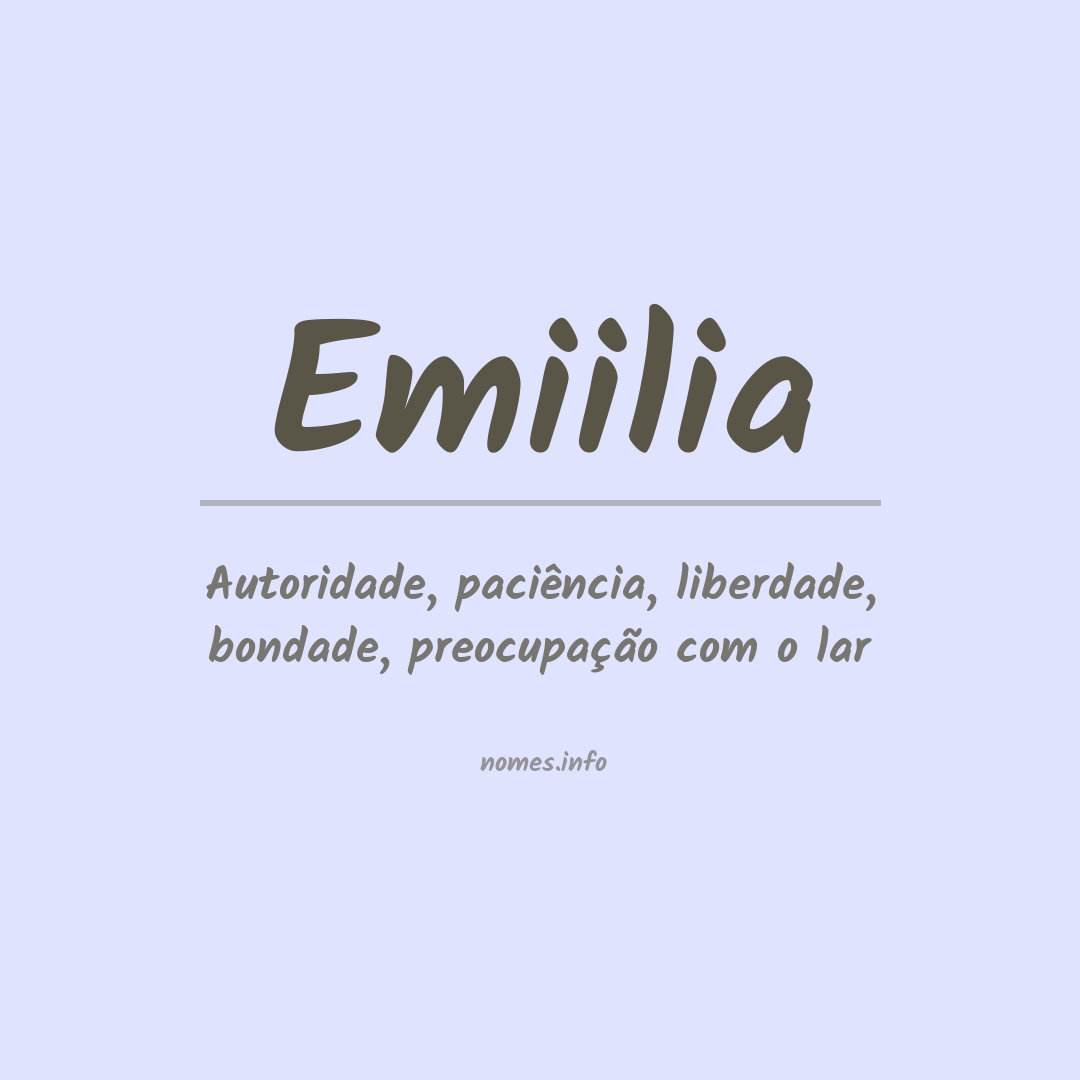Significado do nome Emiilia