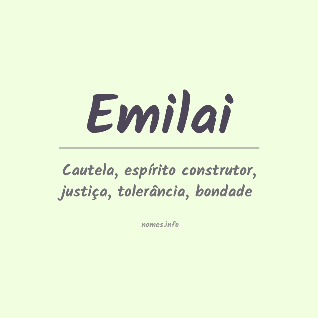 Significado do nome Emilai