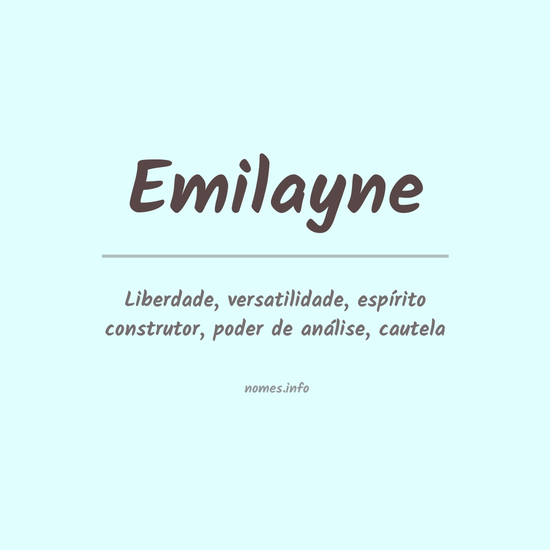 Significado do nome Emilayne