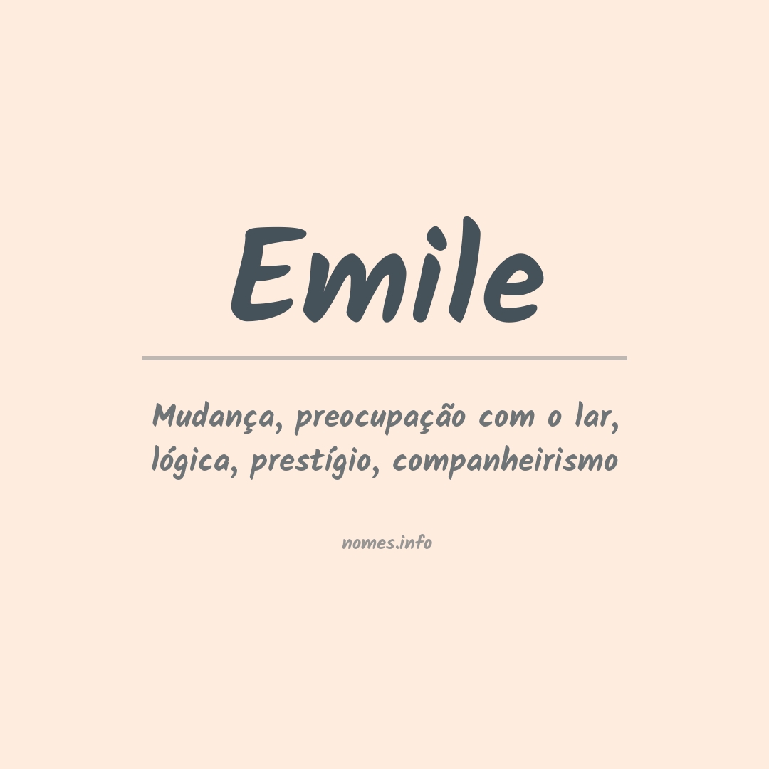 Significado do nome Emile
