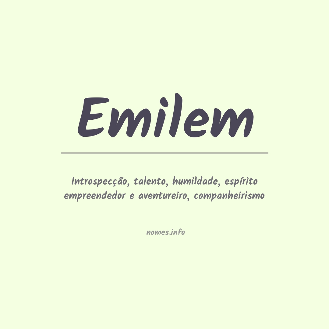 Significado do nome Emilem