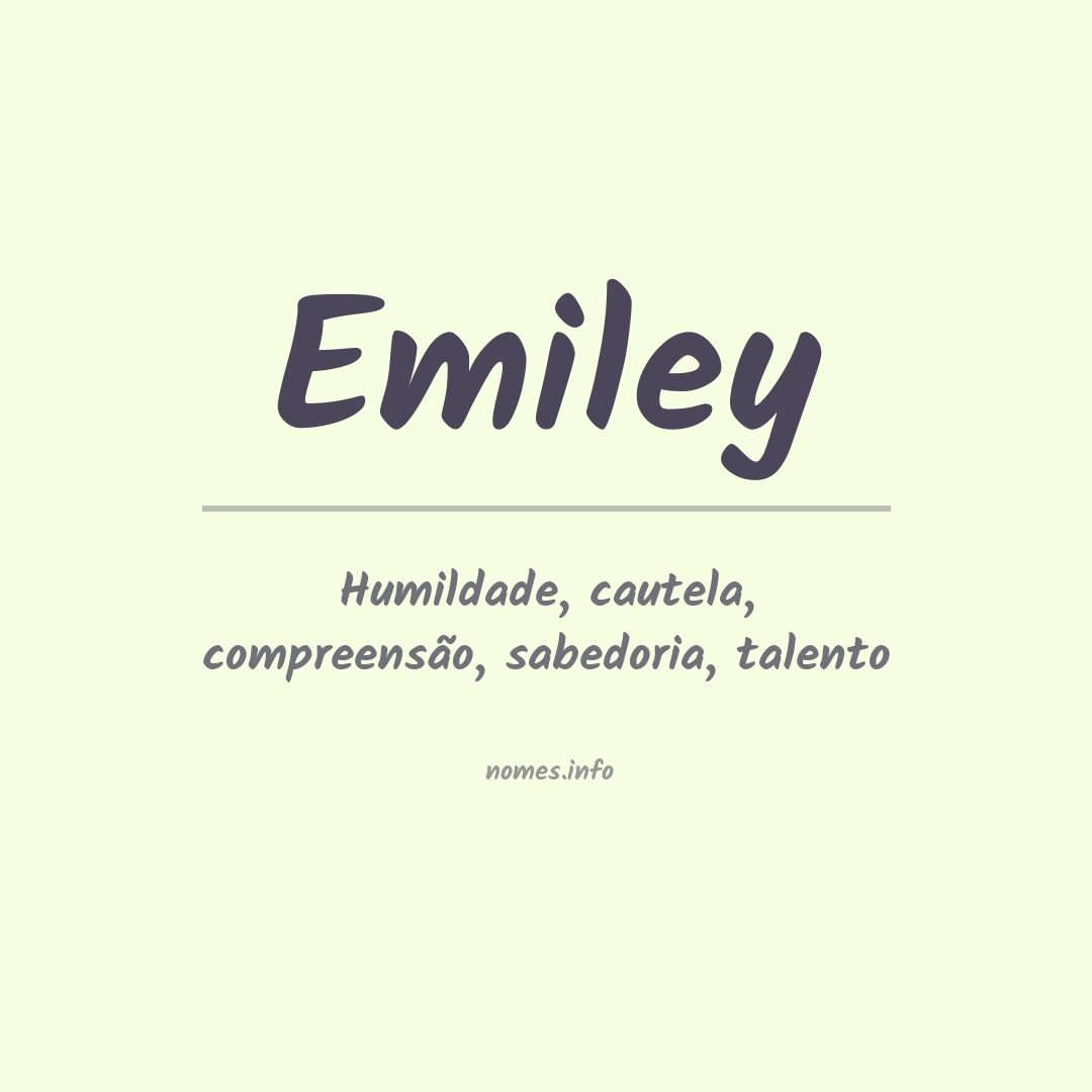 Significado do nome Emiley