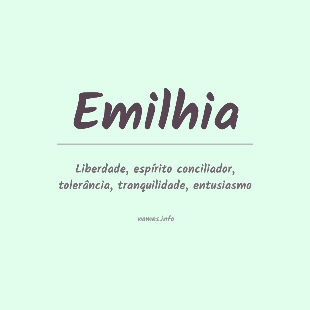 Significado do nome Emilhia