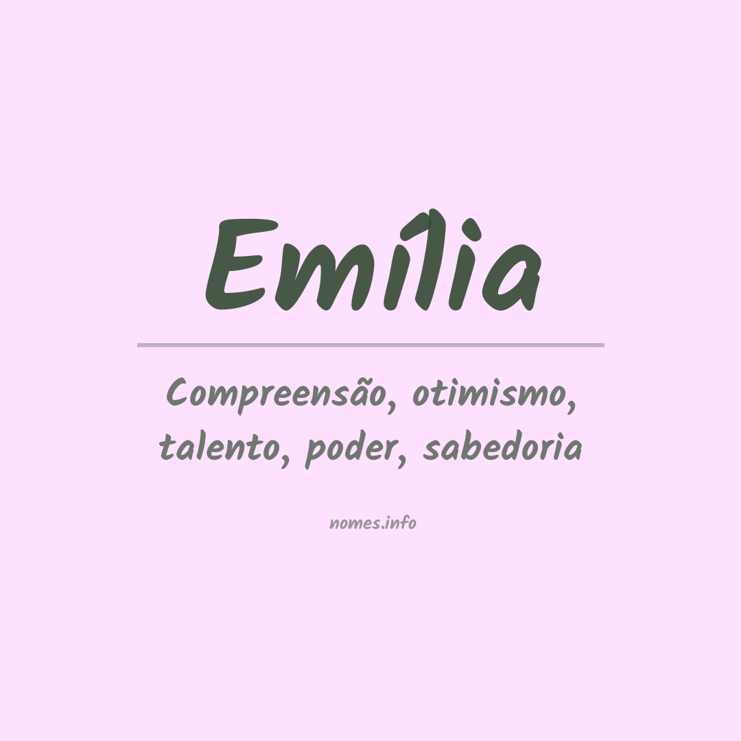 Significado do nome Emília