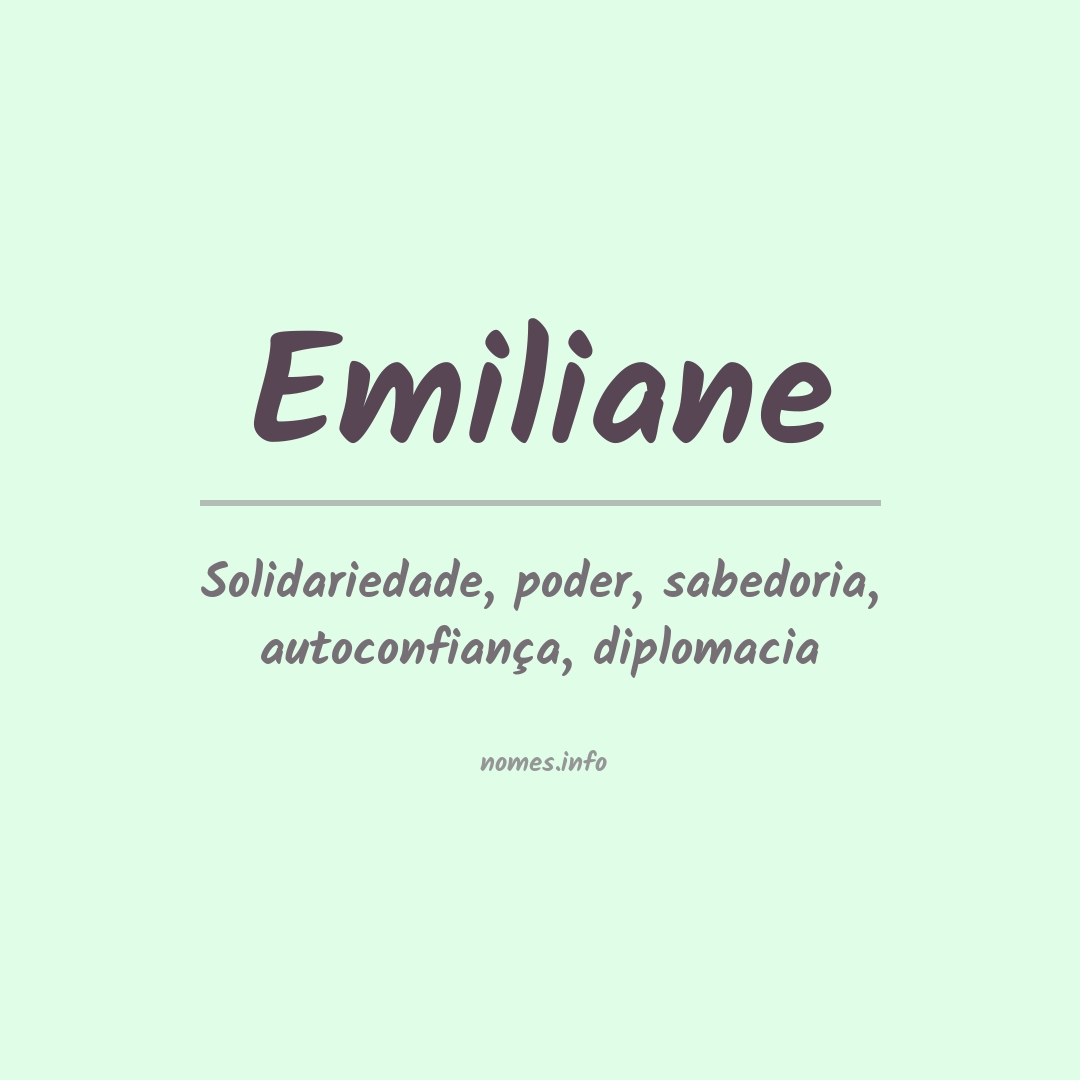 Significado do nome Emiliane