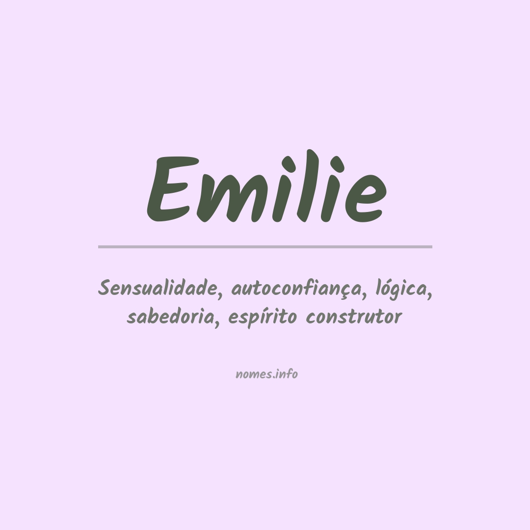 Significado do nome Emilie