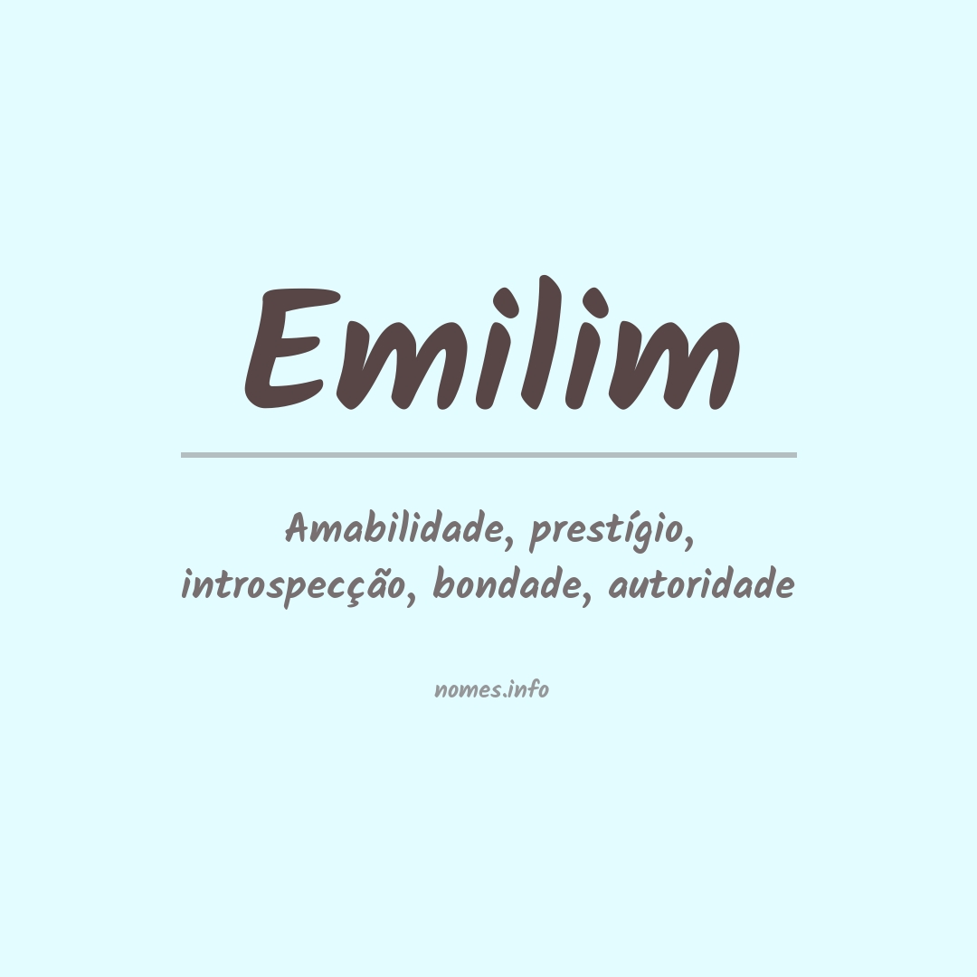 Significado do nome Emilim