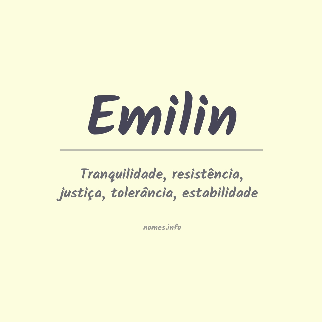 Significado do nome Emilin