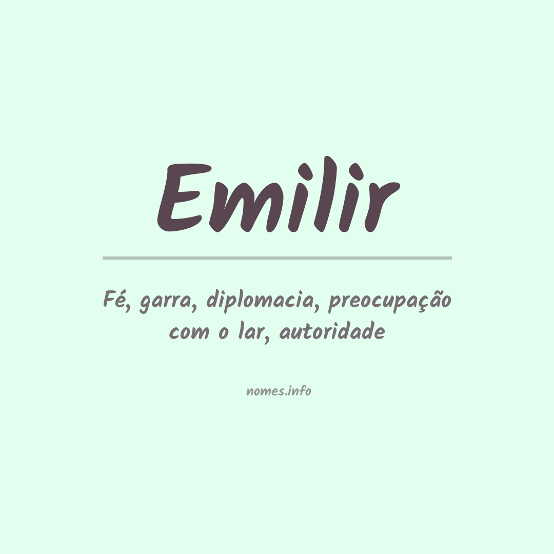 Significado do nome Emilir