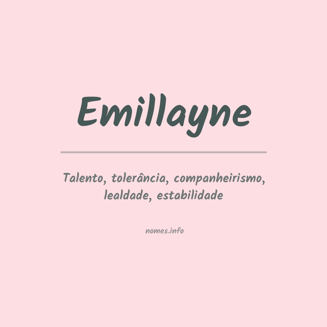 Significado do nome Emillayne