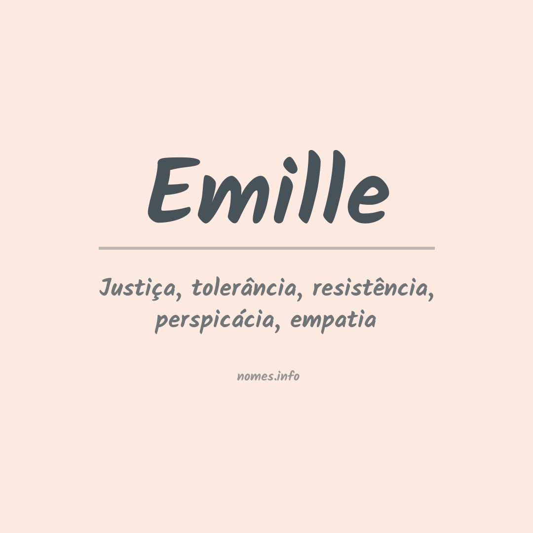 Significado do nome Emille