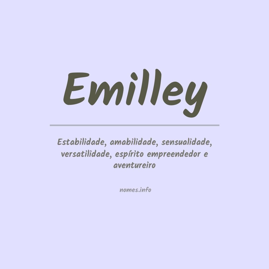 Significado do nome Emilley