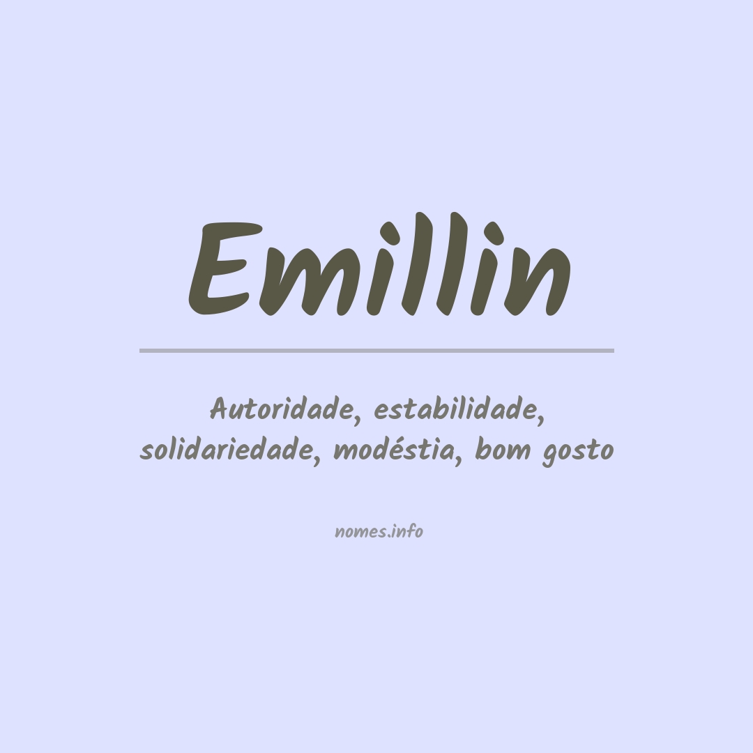 Significado do nome Emillin