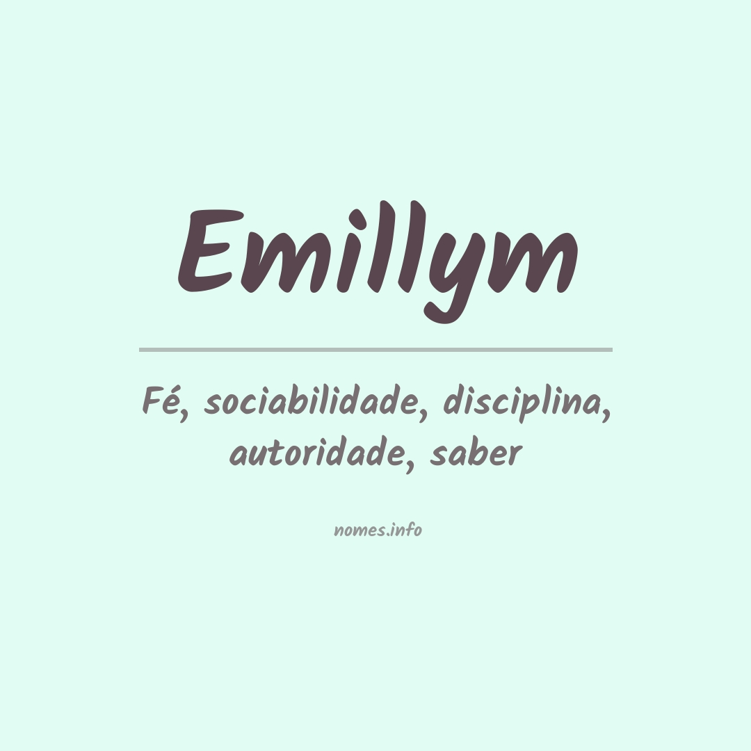 Significado do nome Emillym
