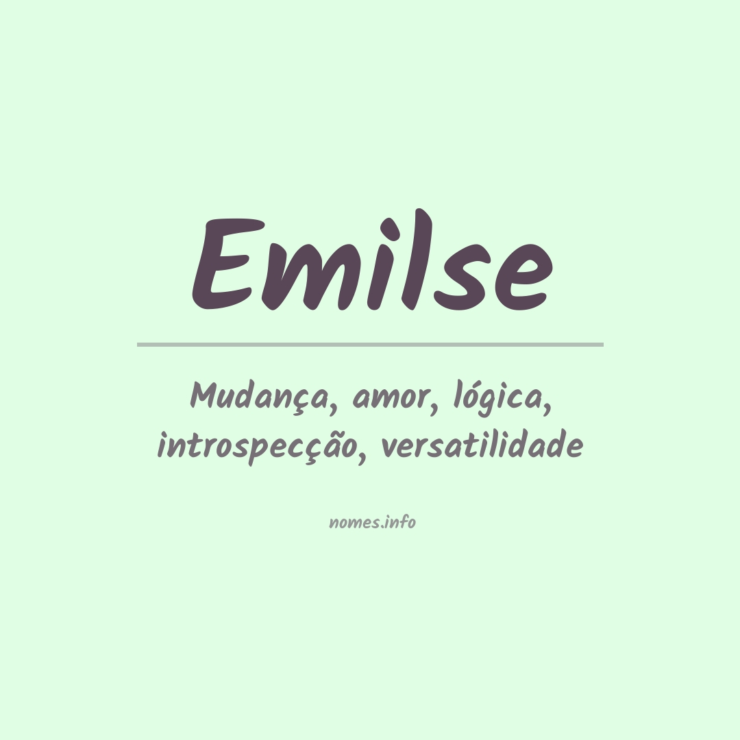 Significado do nome Emilse