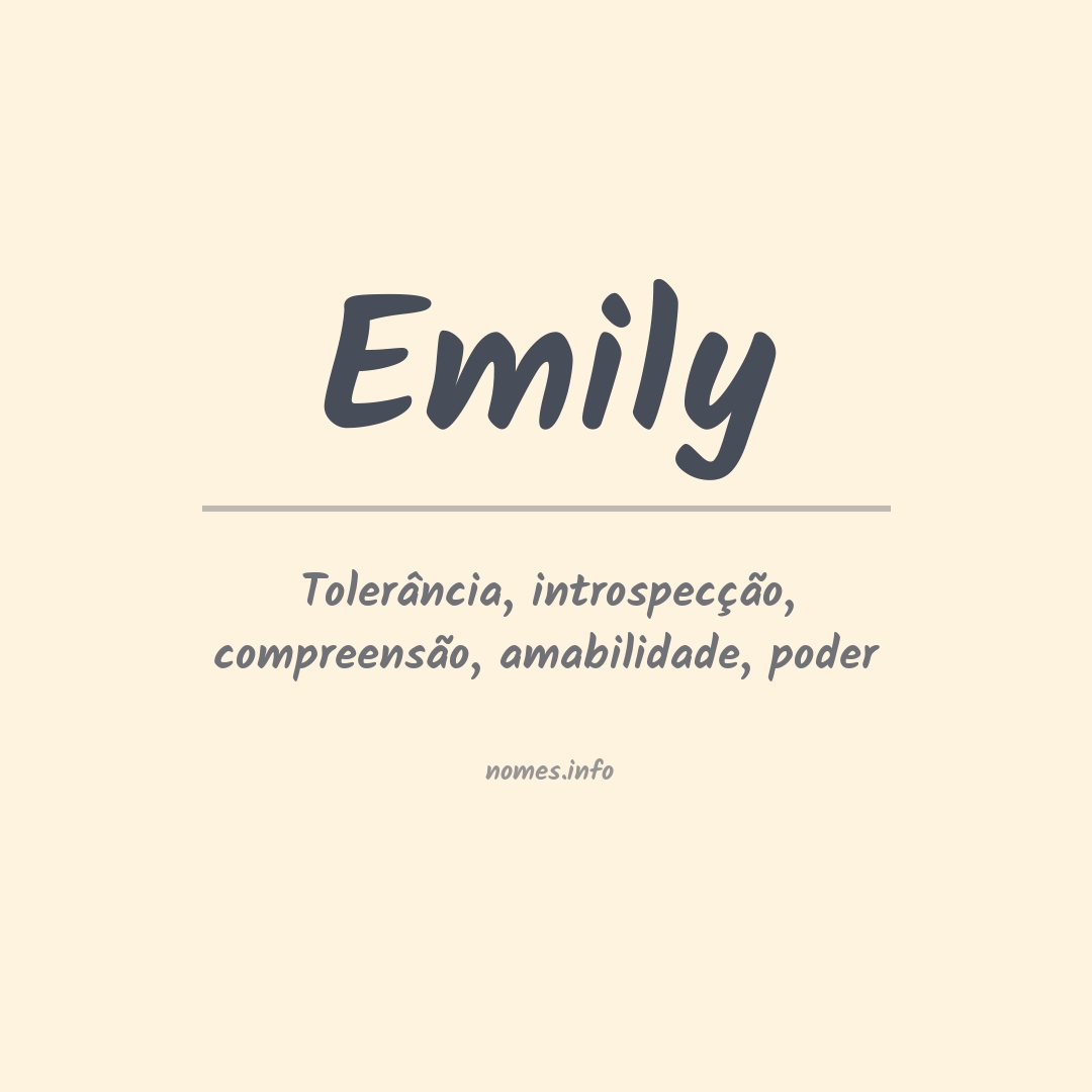 Significado do nome Emily