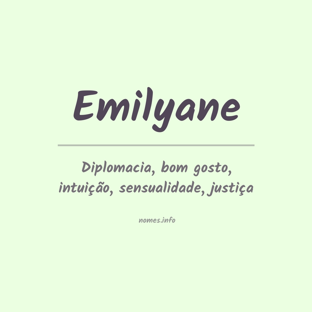 Significado do nome Emilyane