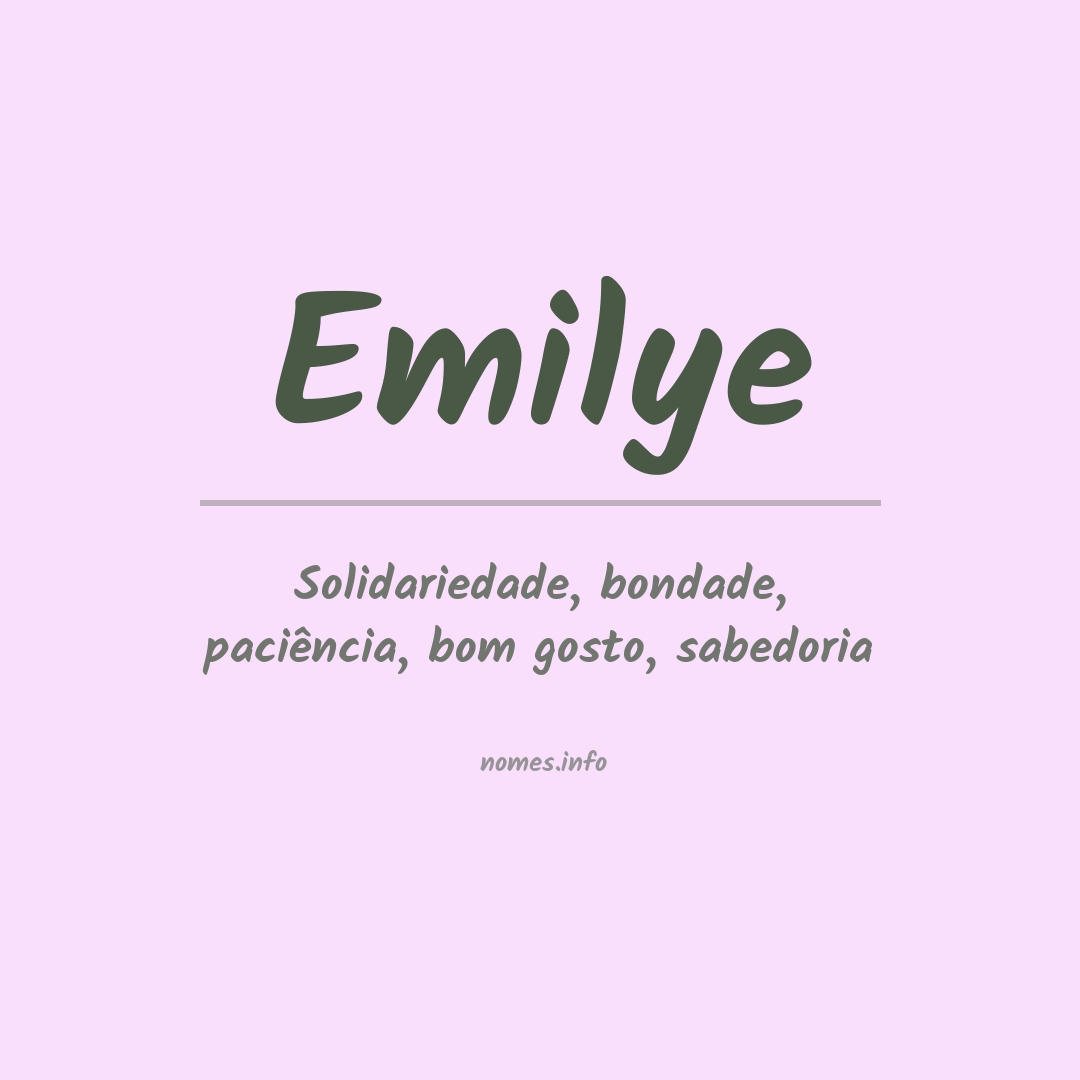 Significado do nome Emilye