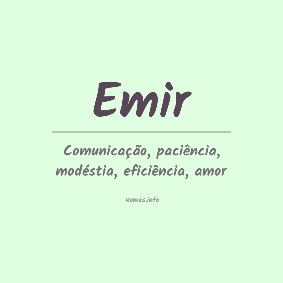 Significado do nome Emir
