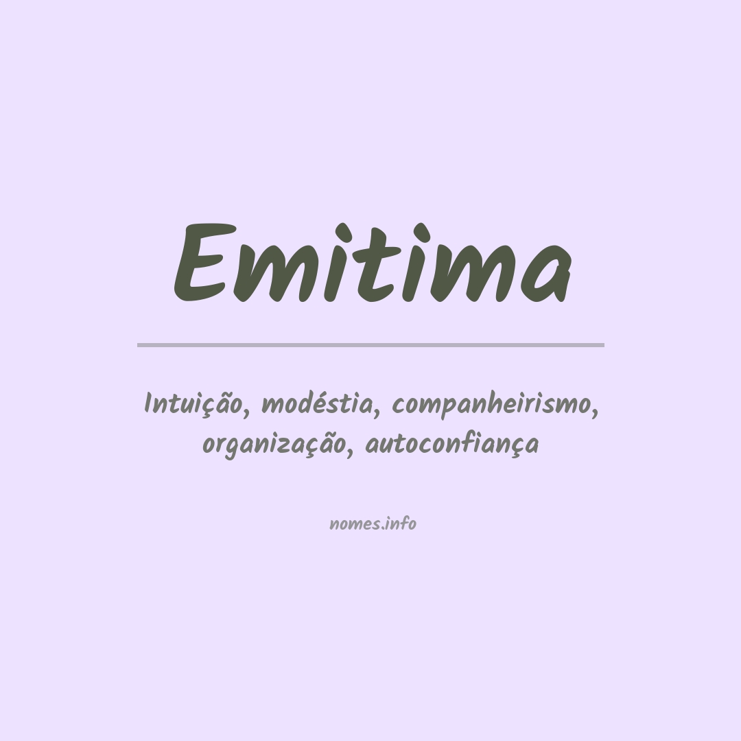 Significado do nome Emitima