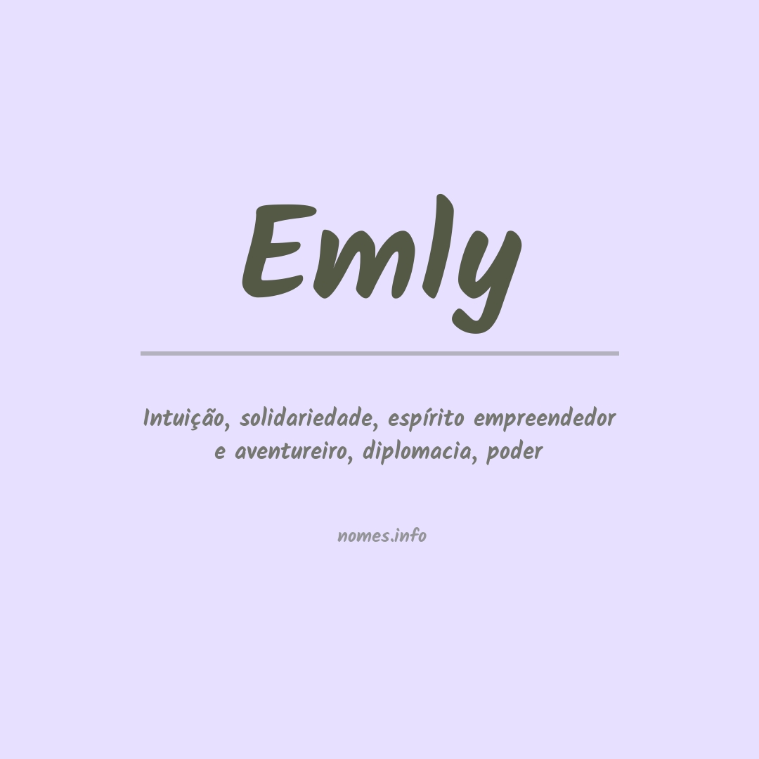 Significado do nome Emly