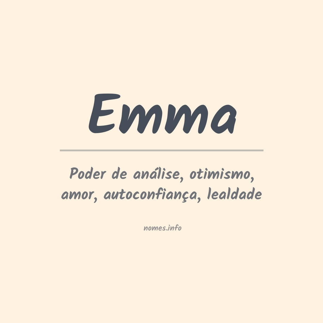Significado do nome Emma