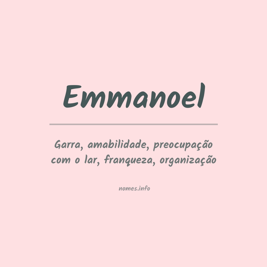 Significado do nome Emmanoel