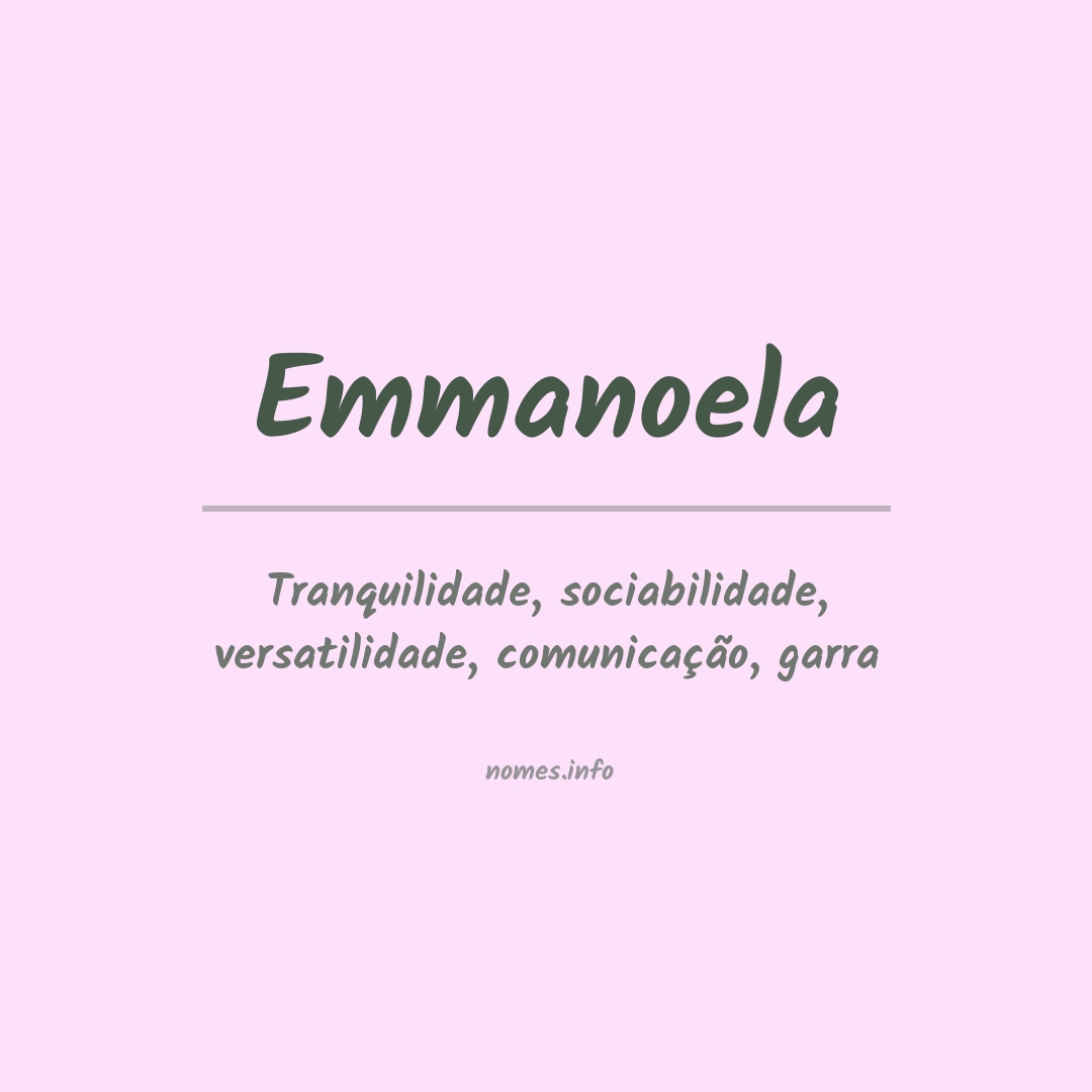 Significado do nome Emmanoela